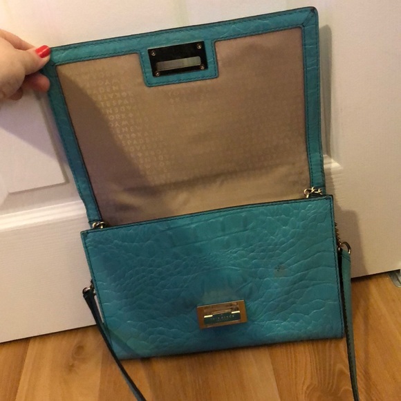 Gorgeous aqua blue kate spade crossbody bag - Picture 2 of 5